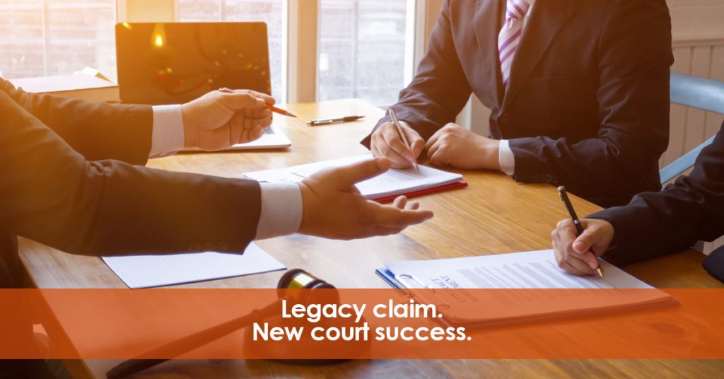 Legacy claim. New court success.