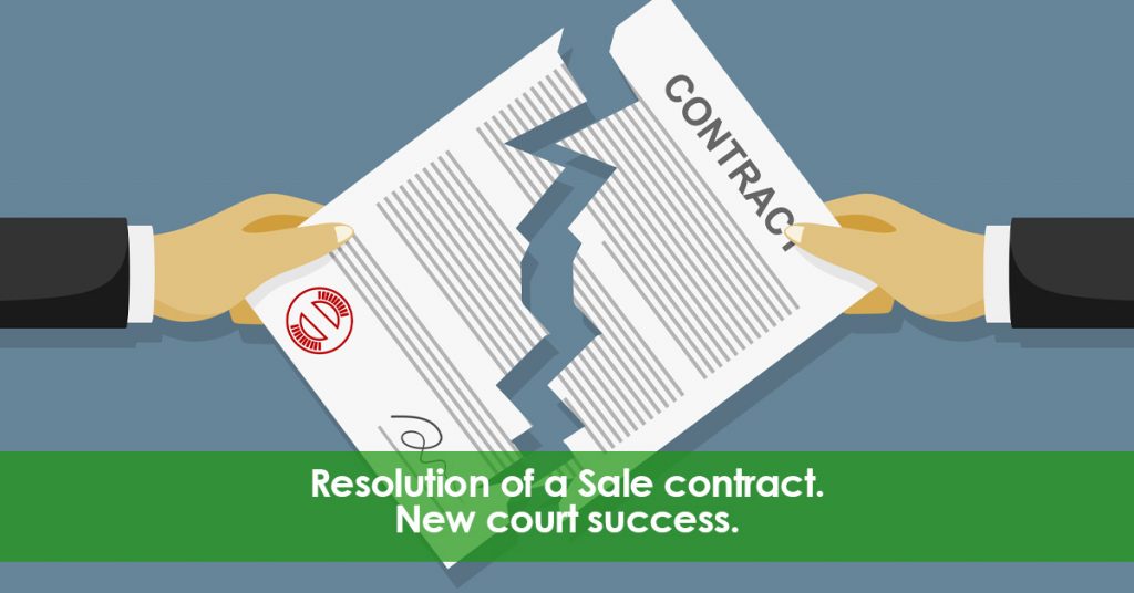 Termination of a Sale Contract. Spain